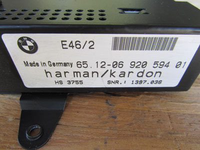 BMW Amp Amplifier Harmon Kardon 65126920594 E46 323Ci 325Ci 330Ci M34